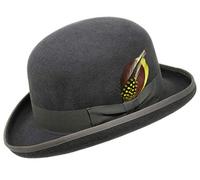Borges & Scott Premium Orwell - Bowler Hat - 100% Wool Felt - Grey 60cm