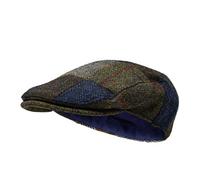 Borges & Scott The Muir - Patchwork Flat Cap - 100% Wool - Harris Tweed - 60cm