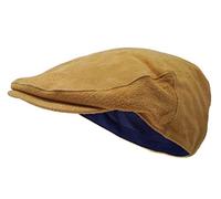Borges & Scott The Tanner - Leather Flat Cap - Soft Pigskin and Cotton Lined Cap - Light Tan - 60cm