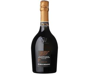 Borgo Molino Valdobbiadene Prosecco DOCG Extra Dry 75cl, 11% ABV - Italian Sparkling Wine - Crisp Green Apple & Citrus Expression