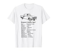 Borgward Isabella Sport Classic German Car Specs Value Graphic T-Shirt, Men, White, M