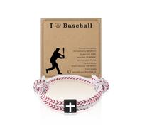 Borhmty Adjustable Sports Bracelet for Men Women Basketball Softball Baseball Fans Player Coach Rope Inspirational Bracelets, S, no gemstone