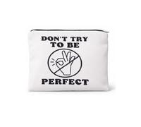 Borhmty Dont Try to Be Perfect Travel Makeup Bags Organizer Pouch for Purse
