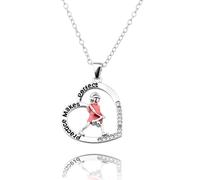 Borhmty Inspirational Heart Pendant Necklace for Women Niece Daughter Girlfriend Valentine Day Christmas Gifts for Women, S, Zinc, No Gemstone