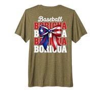 Boricua Baseball Coquette Bow Puerto Rico Design Premium T-Shirt