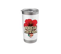 Boricua Como La Flor De MAGA Puerto Rican Pride Souvenir Stainless Steel Insulated Tumbler