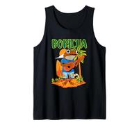 Boricua Coqui Frog With A Guitar Puerto Rico Vacation Tank Top