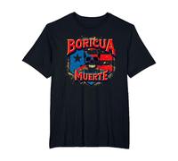 Boricua Hasta La Muerte Puerto Rican Pride Skull Flag T-Shirt, Men's Big and Tall, Black, 2X Tall