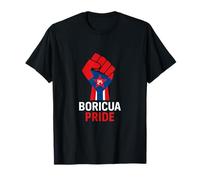Boricua Pride - Puerto Rican Fist in Flag Colors - Frog Icon T-Shirt