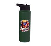 Boricua Puerto Rican Bomba Drum Stainless Steel Insulated Water Bottle