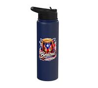 Boricua Puerto Rican Bomba Drum Stainless Steel Insulated Water Bottle
