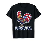 Boricua Puerto Rican Flag Rooster Gallo Pride Mascot Bird T-Shirt