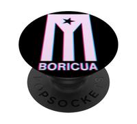 Boricua Puerto Rico Flag EDM Style PopSockets Adhesive PopGrip