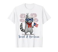 Boricua Raccoon Puerto Rico Flag Hispanic Heritage Month T-Shirt