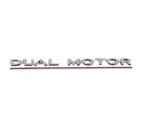 Borimend 3D Dual Motor Decals Car Rear Trunk Emblem Sticker Badge Decals for Model 3 2017-2020, Decorative Sticker