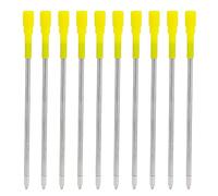 Borimend 50 Pieces 3.2 Inch Black and Blue Ink Ballpoint Pen Replacement Refills Smooth Writing Ball Point Pen Refills for Big Crystal Pen