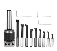 Boring Bar, High Hardness Carbon Steel F1 Boring Head Line Machine 1-1/2-18UNF Tail Thread M12 MT3 Shank Tail Thread Adapter MT3 Tool F1 M12