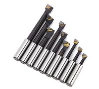 Boring Cutter, 9PCS F1 Type CNC Milling Tools Kit Set Lathe Parts High-Speed Steel with 3/8-Inch, for Practical Life