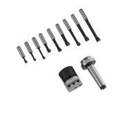 Boring Head Set CNC Machine High Hardness Carbon Steel Boring Bars Tool Kits 1-1/2-18UNF Tail Thread M12 MT3 Shank F1-12mm Boring Head 9Pcs Boring Blade 3Pcs Hex Wrench for Lathe