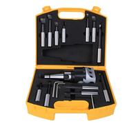 Boring Head Set F1-18, CNC Milling Tools Kit Set, High Precision 75mm Diameter Boring Head with 12PCS Boring Cutter for Metalworking, Includes Storage Box and Wrench (NT30-F1-18-12PCS)