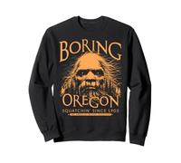 Boring Oregon Bigfoot 1903 Sasquatch Orange Art Sweatshirt