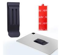 BORING PRODUCT Extra Large Stick on Attachable Pocket - Hip Clip for Smartphones Tablet GPS Walkie Talkie - Phone Clip for Belt Holster Metal Adhesive, Matte Black