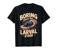 Boring Since the Larval Stage Longhorn Beetle Insect Nature Value Graphic T-Shirt, Men, Black, L