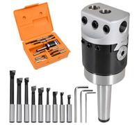 Boring Tool Set 15 Pieces 50 mm Boring Head Milling MT2-F1-12/MT3-F1-12 vidaXL