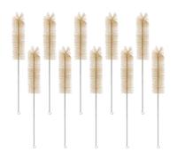 BorinGlass 10-Piece Test Tube Brushes, Soft Bristles with Durable Handles for Laboratory, Glassware, Flasks, Beakers and Tubes (Size L)