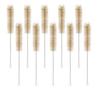 BorinGlass 10-Piece Test Tube Brushes, Soft Bristles with Durable Handles for Laboratory, Glassware, Flasks, Beakers and Tubes (Size M)