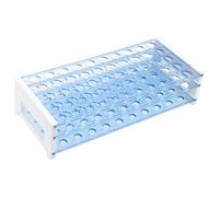 BorinGlass 50-Place Test Tube Rack for 16mm O.D. Tubes, Sturdy Plastic Lab Organizer