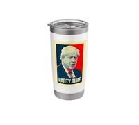 Boris Johnson Party Time Stainless Steel Insulated Tumbler