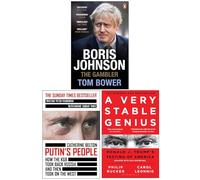 Boris Johnson The Gambler, Putin's People, A Very Stable Genius 3 Books Collection Set