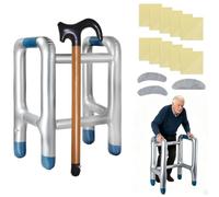 BORISCA 3-Piece Blow Up Walking Frame and Cane beard, Reusable Inflatable Zimmer Frame Adult Joke with 10 Repair Stickers, 50th 60th 40th birthday novelties Retirement Party Novelty Gag Joke Dress Up