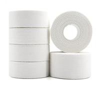 BORISCA 6 Rolls Breathable Athletic Tape, 60M Self-Adhesive Breathable Sports Tape Bandage, White Zinc Oxide Tape, Easy Tear Bandage Tape for First Aid Sports Ankle (3.8 * 10m,2.5 * 10m)