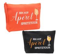 BORISCA Aperol Cosmetic Bag Small Aperol Spray Cosmetic Bag Pack of 2, a, No