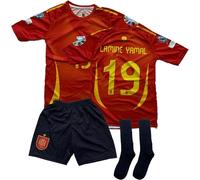 Boriverae Yamal #19 Spain Jersey for Children Set 2025 Home Red Yellow - Jersey with Shorts and Socks - New Season - Youth Size - Fan Jersey Kids (4-13 Years), red, 140 cm