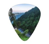 Borjomi Kharagauli National Park Guitar Plectrums, 12 Pcs Lightweight Guitar Plectrums, 0.46mm/0.71mm/0.96mm Thickness For Acoustic Guitar Acoustic Electric Guitar Ukulele Bass