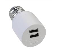 Borju Light Socket USB Adapter for Decorative Lights,Lighting,Security Camera,Mini Fan. Output DC 5V/2.4A Total,Dual Port