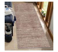 BORKOY Carpet Runner 100x200cm Brown Plain Hallway & Kitchen Runner Rug Soft Non-Slip Washable Floor Mat Extra Long Durable Entryway Runner Mat for Living Room Laundry Room Indoor Low Pile