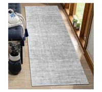 BORKOY Kitchen Hallway Runner Rug Solid Light gray - Ultra Durable 70x200cm Non Slip Carpet, Machine Washable Floor Mat for Corridor, Entryway, Bedroom with Anti-Skid Backing & Heavy Duty Polyester