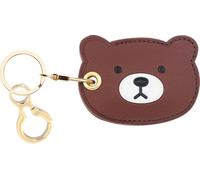 BORKUANA PU Leather Keychain Holder Protective Case Compatible with AirTag | Cute Drop-proof Cover with Keyring,Anti-Scratch Finder GPS Tracker Case for Wallet Keys,bag,Backpack,Pet,Luggage,Fruit,animal