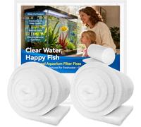Borlech Aquarium Filter Floss Pad, Filter Media Accessories for Fish Tanks and Ponds, Ultra-Clear Water in No Time, 2.5 cm Thick (30 cm Wide, 200 cm Long) 2 Pack