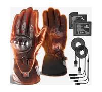 BORLENI Heated Motorcycle Gloves - 4 Heat Levels, 3s Fast Heating, Type-C Dual Charging, Waterproof 3M Thinsulate Winter Gloves for Riding, Skiing & Outdoor Work