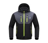 BORLENI Men’s Motorcycle Jacket with CE Armor All-Season Motorbike Riding Jackets Men Winter thermal Liner Hood Windproof