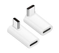 BORLTER CLAMP 140W USB C 4.0 Right Adapter Male to Female, 40Gbps Data Transfer, 8K@60Hz Compatible with MacBook, iPad, Thunderbolt 4/3 and other Type C devices, 2-pack
