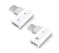 BORLTER CLAMP Charger Right Angle Adapter for A-pple Pencil 1st Generation 2Pcs, USB-C Male to Ligntning Female Charger Adapter with Blue Indicator, Compatible with iPad 10th Generation or USB C Cable