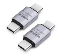 BORLTER CLAMP USB C Adapter, Type-C 4.0 Male to Male Adapter (240W 40Gbps 8K@60Hz), Compatible with Thunderbolt 4, Steam Deck, Hard Drive, Switch, Phone, MacBook