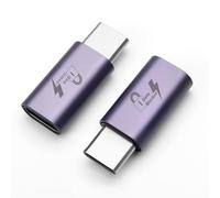 BORLTER CLAMP USB C Data Blocker Adapter, Charge Only Type C Blocker Prevent Juice Jacking, Purple,2 Pack