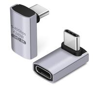 BORLTER CLAMP USB C L-Shaped Adapter, Type-C 4.0 Male to Female Adapter Right Angle(240W 40Gbps 8K@60Hz), Compatible with Thunderbolt 4, Steam Deck, Hard Drive, Switch, Phone, MacBook